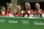 Женская сборная России по спортивной гимнастике (Ангелина Мельникова, Дарья Спиридонова, Алия Мустафина, Седа Тутхалян, Мария Пасека) завоевала серебряные медали Олимпиады – 2016 в командных соревнованиях