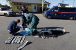 Труп на Хованском кладбище, где в результате массовой драки со стрельбой погибли люди