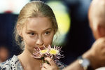 Светлана Ходченкова во время съемок фильма «Благословите женщину», 2003 год