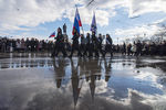 Участники праздничных мероприятий в Севастополе, посвященных годовщине «Крымской весны»