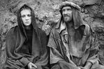 Елена Яковлева и Андрей Сергеев на съемках фильма «Мать Иисуса», 1990 год