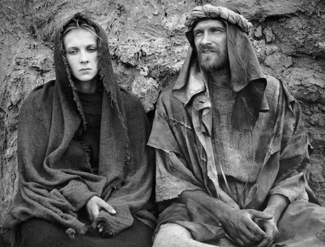 Елена Яковлева и Андрей Сергеев на&nbsp;съемках фильма «Мать Иисуса», 1990&nbsp;год