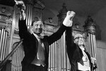 Композитор Родион Щедрин (слева) и главный дирижер Большого театра СССР Геннадий Рождественский на одном из авторских концертов Щедрина, 1968 год 