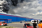 Пожар на складе компании Ozon в районе Новорижского шоссе в селе Петровское в городском округе Истра, 3 августа 2022 года