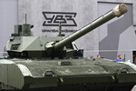 Танк Т-14 «Армата» на стенде корпорации «Уралвагонзавод» на Международном военно-техническом форуме «Армия-2023» в Конгрессно-выставочном центре «Патриот», 14 августа 2023 год