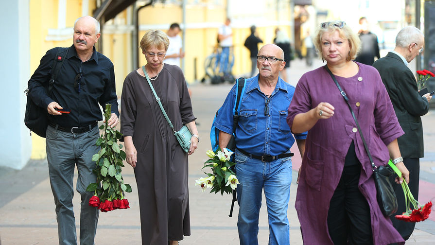 Перед&nbsp;церемонией прощания с&nbsp;писателем Эдуардом Успенским в&nbsp;Москве, 18 августа 2018 года