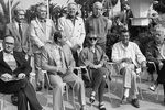 Эннио Морриконе (крайний слева) на 37-м Каннском кинофестивале, 1984 год