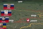 Обвиняемые в крушении самолета Boeing MH17, которое произошло 17 июля 2014 года на востоке Донецкой области Сергей Дубинский, Олег Пулатов, Игорь Гиркин и Леонид Харченко, на экране во время пресс-конференции совместной следственной группы по делу о крушении самолета, 19 июня 2019 года
