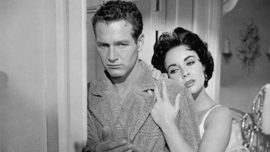 Элизабет Тейлор и Пол Ньюман в фильме «Кошка на раскаленной крыше» (1958)
