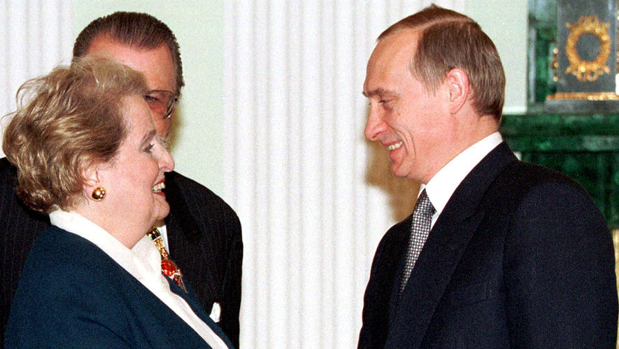Мадлен Олбрайт и Владимир Путин в Кремле, 2000 год