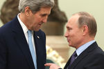 Госсекретарь США Джон Керри и президент России Владимир Путин