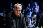 Актер Валерий Афанасьев на церемонии прощания с Вячеславом Гришечкиным в Московском театре на Юго-Западе, 19 сентября 2023 года