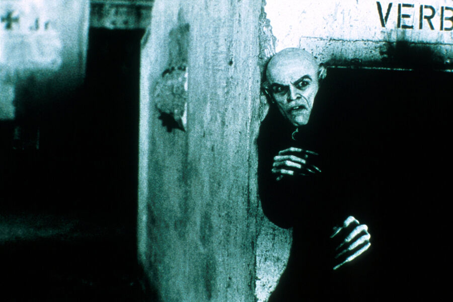 <b>«Тень вампира» (2000)</b>
<br><br>
Очаровательный фильм ужасов рассказывает выдуманную историю создания культового фильма 1922&nbsp;года «Носферату. Симфония ужаса» немецкого режиссера Фридриха Мурнау. На&nbsp;главную роль вампира, графа Орлока, по&nbsp;сюжету приглашен актер Макс Шрек, который вживается в&nbsp;роль по&nbsp;методу Станиславского. Он появляется перед&nbsp;членами съемочной группы только в&nbsp;костюме и гриме, сниматься согласен только ночью.