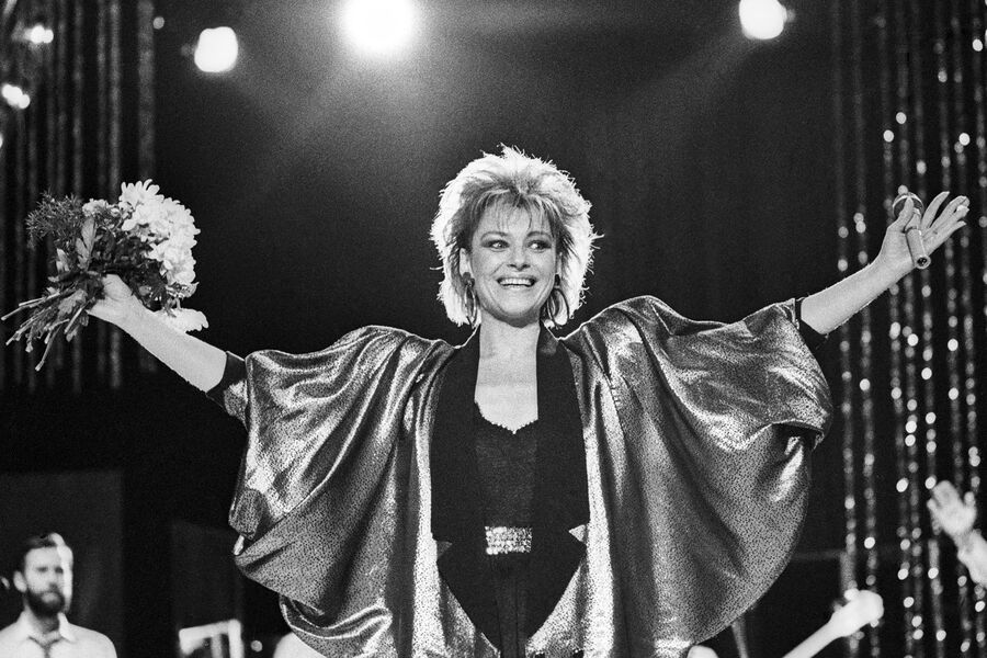 Ирина Понаровская на&nbsp;съемках телепрограммы «Звездопад» в&nbsp;Таллинне, 1986&nbsp;год