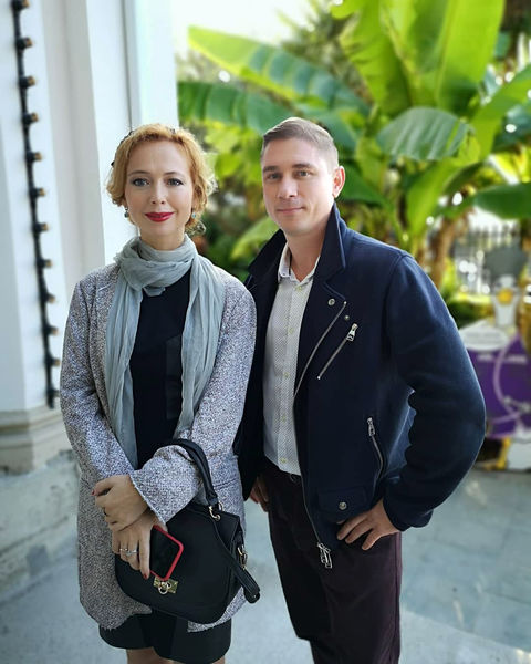Михаил Зубов и актриса Елена Захарова на&nbsp;съемках, 2019&nbsp;год