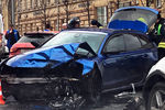 Последствия аварии на Новинском бульваре в центре Москвы, 1 апреля 2021 года