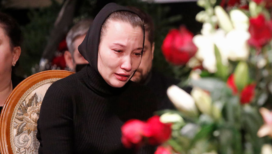 Вдова художественного руководителя &laquo;Ералаша&raquo; Бориса Грачевского Екатерина Белоцерковская (признана в РФ иностранным агентом) во время церемонии прощания с&nbsp;режиссером в&nbsp;Доме кино, 17&nbsp;января 2021&nbsp;года