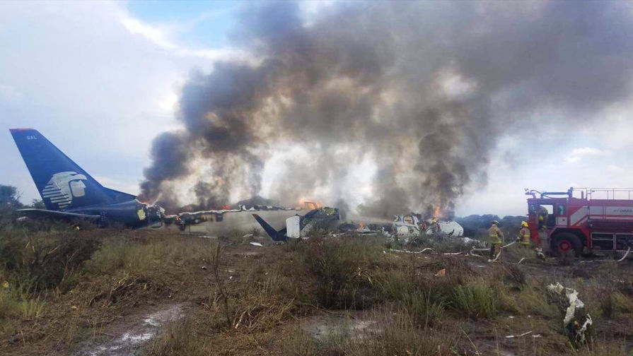 На&nbsp;месте крушения самолета Embraer-190 авиакомпании Aeromexico в&nbsp;Мексике, 1 августа 2018 года