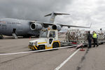 Самолет ВВС США Boeing C-17 Globemaster, прибывший во Внуково со второй партией аппаратов ИВЛ для борьбы с пандемией коронавируса в России, 4 июня 2020 года