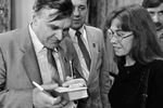 Писатель Юрий Бондарев во время праздника славянской письменности и культуры, 1988 год