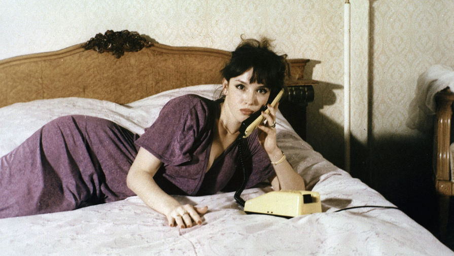 Анна Самохина на съемках фильма «Воры в законе», 1988 год