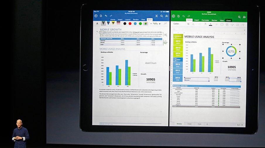 Приложения Microsoft Office на iPad Pro