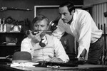 Актеры Андрей Миронов (слева) и Валентин Гафт (справа) в фильме «Мститель», 11 октября 1969 года