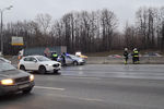 Последствия погони за автомобилем BMW на МКАД в районе Фруктового парка, 26 ноября 2021 года