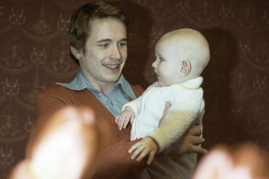 Александр Дитятин с&nbsp;сыном Сашей, 1980&nbsp;год