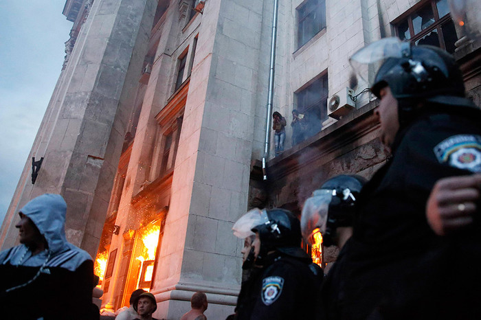 Пожар в&nbsp;Доме профсоюзов и палаточном лагере, Одесса