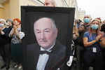 Во время церемонии прощания с народным артистом России Борисом Клюевым, 4 сентября 2020 года