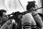 Участники противостояния на бульваре Виктория в Бухаресте, 23 декабря 1989 года
