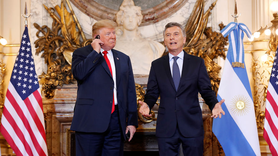 Президент США Дональд Трамп и президент Аргентины Маурисио Макри во время встречи на&nbsp;форуме G20, 30 ноября 2018 года