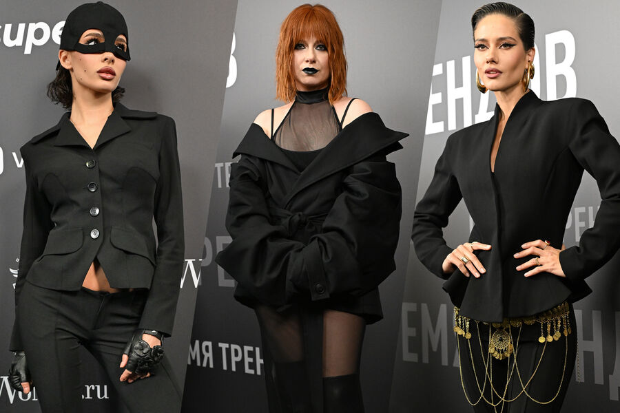 Валя Карнавал, Юлия Савичева и Юлия Паршута на музыкальной премии «Жара Media Awards 2025» в концертном зале «Live Арена» в Московской области, 30 октября 2025 года