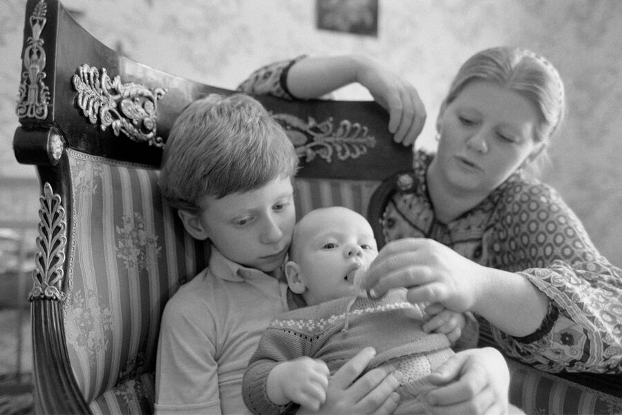 Актриса Ирина Муравьева с&nbsp;сыновьями Женей и Даниилом, 1983&nbsp;год 