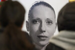 Портрет актрисы Инны Чуриковой на церемонии прощания с ней в храме Христа Спасителя, 17 января 2023 года