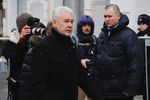Мэр Москвы Сергей Собянин во время церемонии прощания с Олегом Табаковым в МХТ имени Чехова, 15 марта 2018 года
