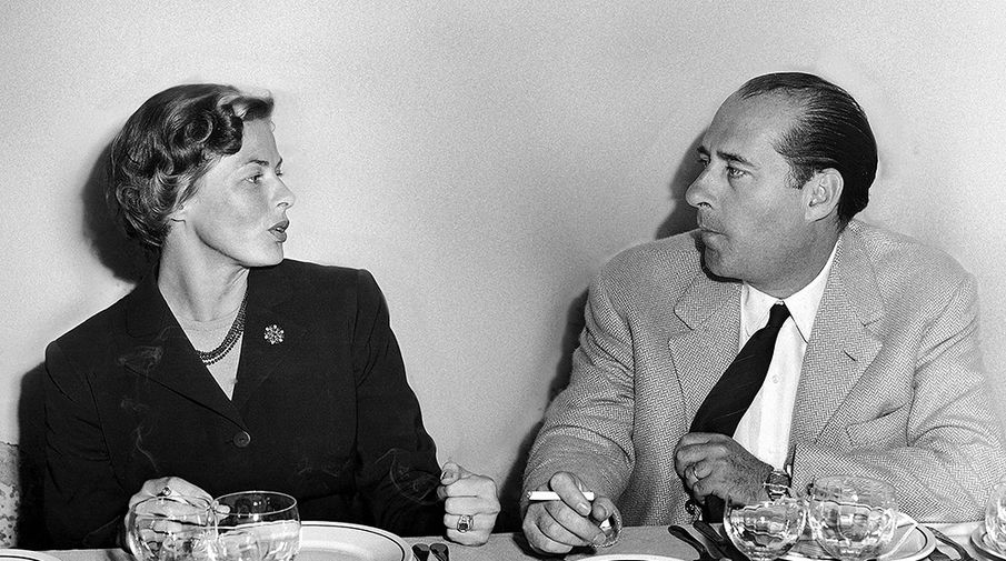 Ингрид Бергман с мужем — режиссером Роберто Росселлини, 1951 год