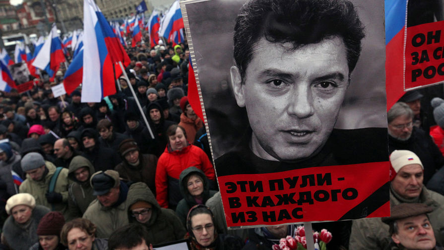 Марш памяти Бориса Немцова после убийства политика в&nbsp;центре Москвы, 1 марта 2015 года