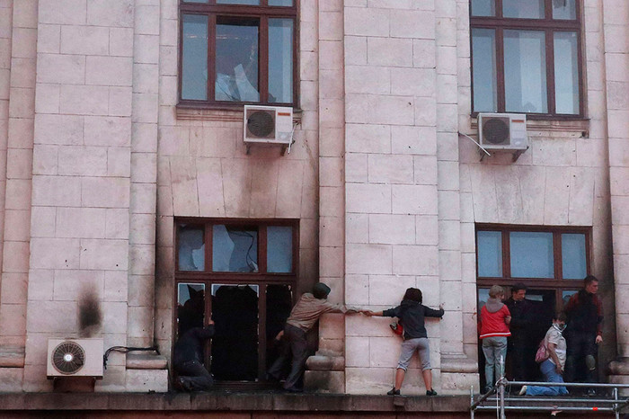 Пожар в&nbsp;Доме профсоюзов и палаточном лагере, Одесса