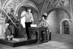 На съемках фильма «Иван Васильевич меняет профессию», реж. Леонид Гайдай, 1973 год