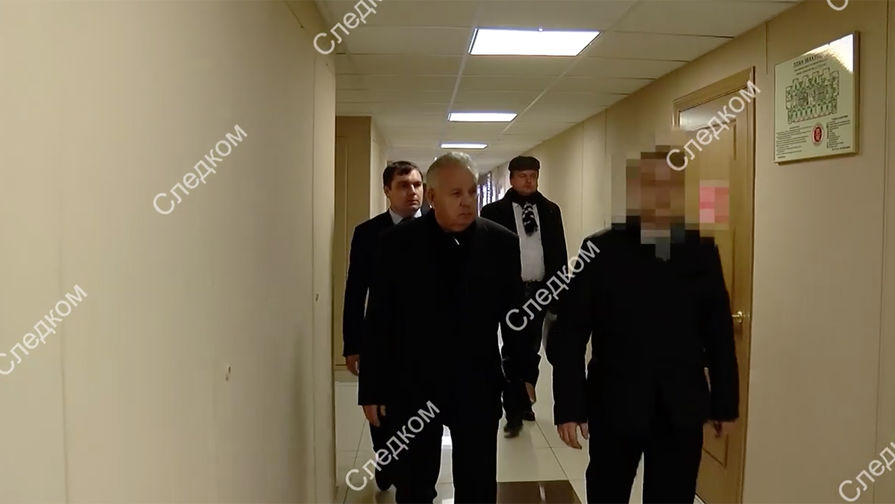 Экс-губернатор Хабаровского края Виктор Ишаев во время задержания, 28 марта 2019 года