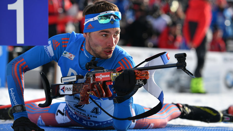 Антон Шипулин (Россия) на&nbsp;огневом рубеже на&nbsp;чемпионате мира по&nbsp;биатлону в&nbsp;австрийском Хохфильцене.