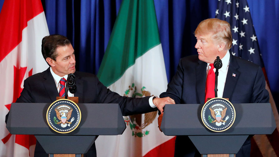 Президент Мексики Энрике Пенья и президент США Дональд Трамп во время встречи на&nbsp;форуме G20, 30 ноября 2018 года