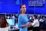 Во время ежегодной специальной программы «Прямая линия с Владимиром Путиным» в Гостином дворе, 20 июня 2019 года
