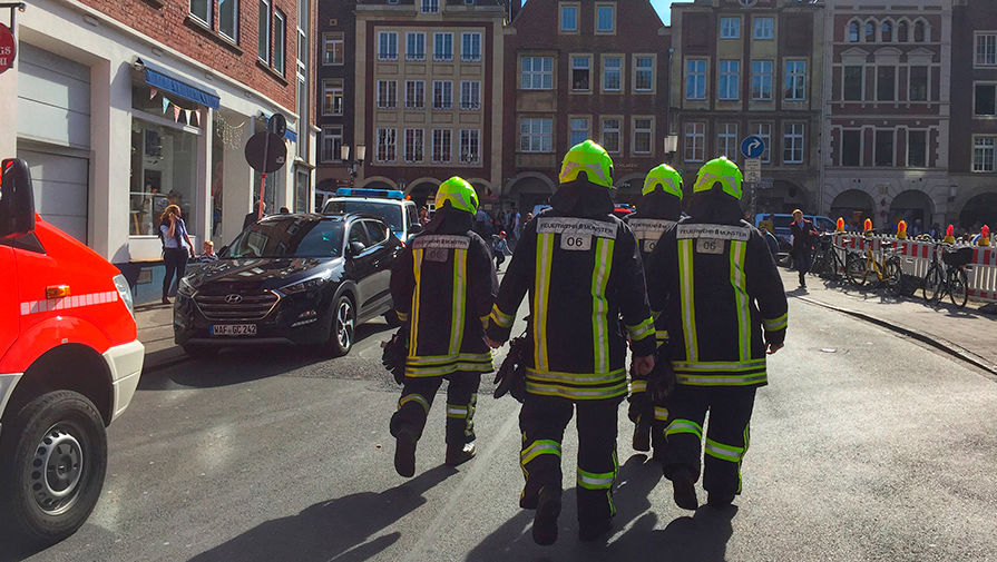 Пожарные на&nbsp;месте происшествия в&nbsp;Мюнстере