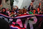 Шествие хорватских болельщиков к стадиону «Полют» в Сплите перед матчем 10-го тура отборочного этапа чемпионата мира по футболу 2022 между сборными Хорватии и России, 14 ноября 2021 года