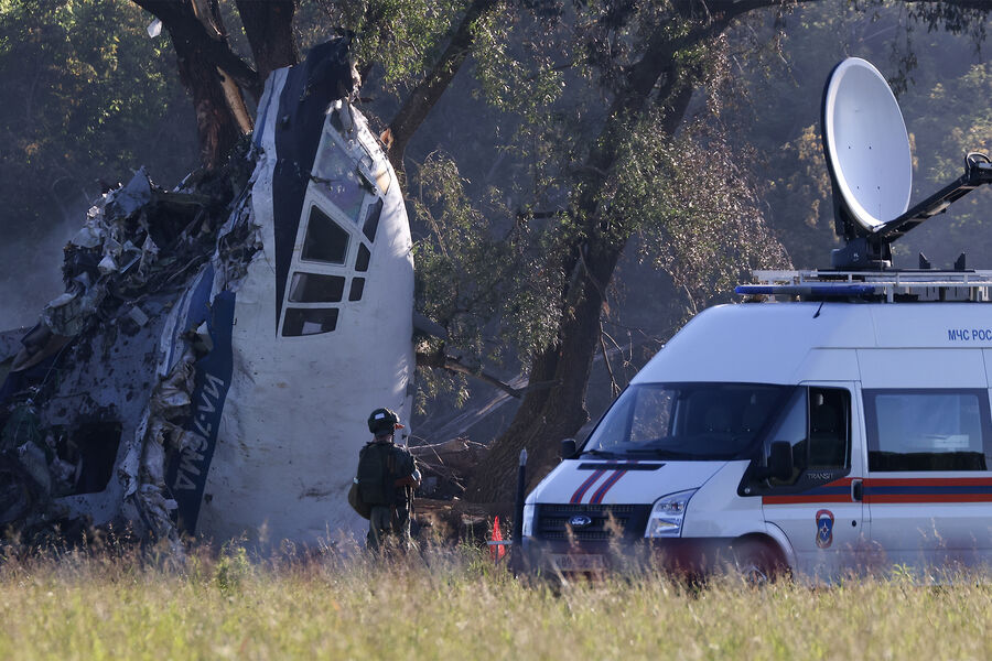 На&nbsp;месте падения военно-транспортного самолета Ил-76 в&nbsp;Рязанской области, 24&nbsp;июня 2022&nbsp;года