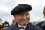 2010 год. Мэр столицы Юрий Лужков на церемонии открытия фонтанов на Поклонной горе