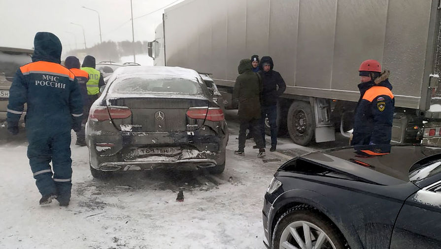 Массовое ДТП на&nbsp;трассе М5 &laquo;Урал&raquo; в&nbsp;Свердловской области, 7&nbsp;февраля 2021&nbsp;года